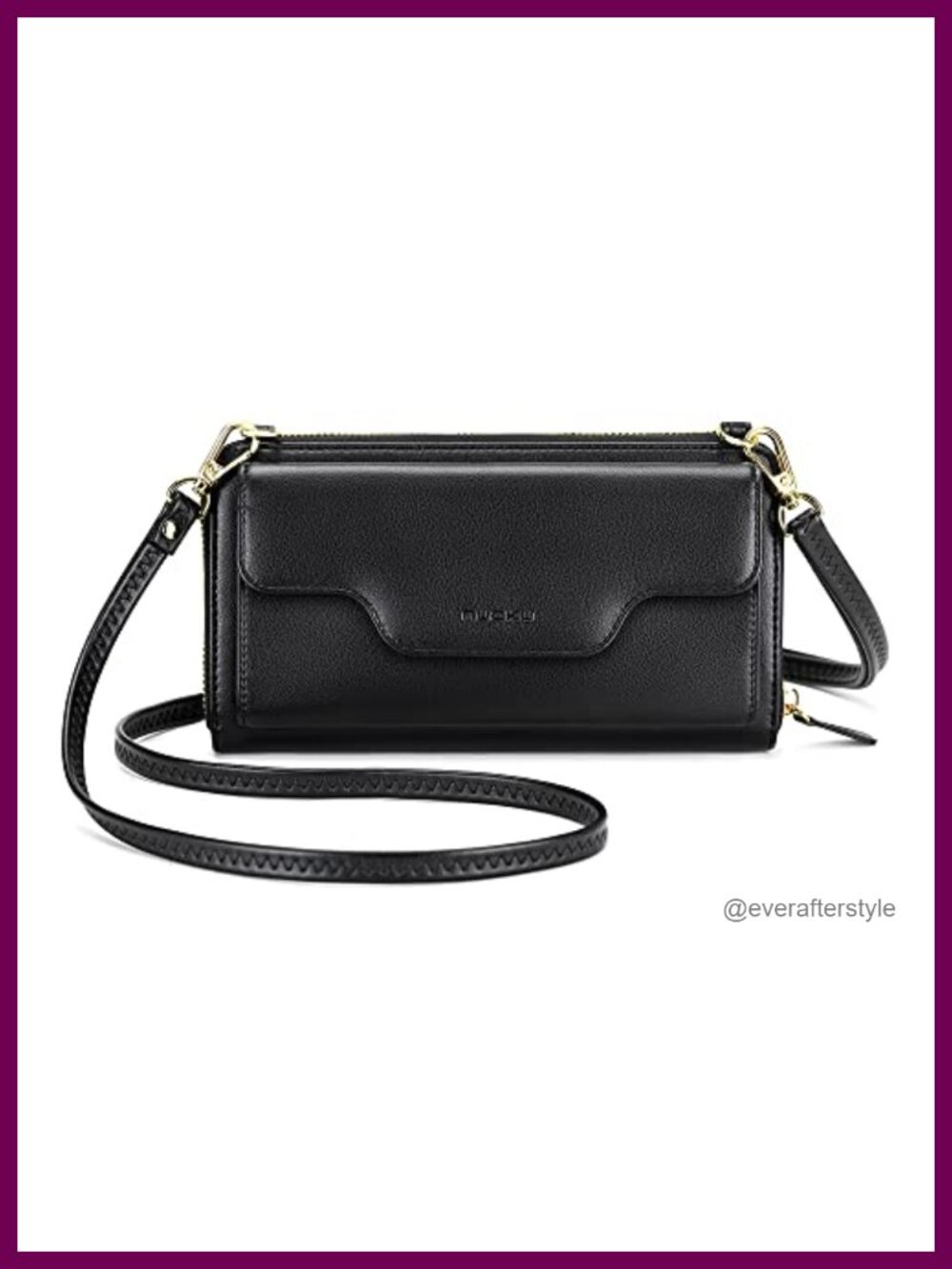 RFID Blocking Wristlet Wallet Crossbody Clutch Phone Pocket
